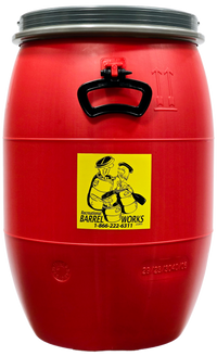 Recreational Barrel Works 60L Red Barrel and Expedition Harness Package